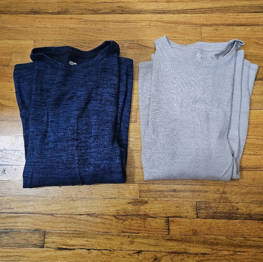 Lot of 2-Urban Pipeline Men's Long Sleeve Thermal Crewneck Shirts Super Soft XL